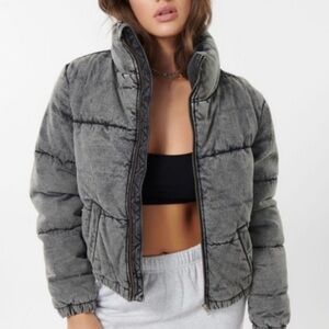 Women's Denim Puffer Jacket
